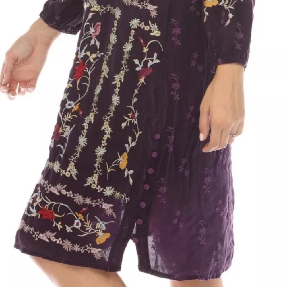 Johnny Was extremely heavily embroidered Eloise midi dress NWT - Picture 12 of 12